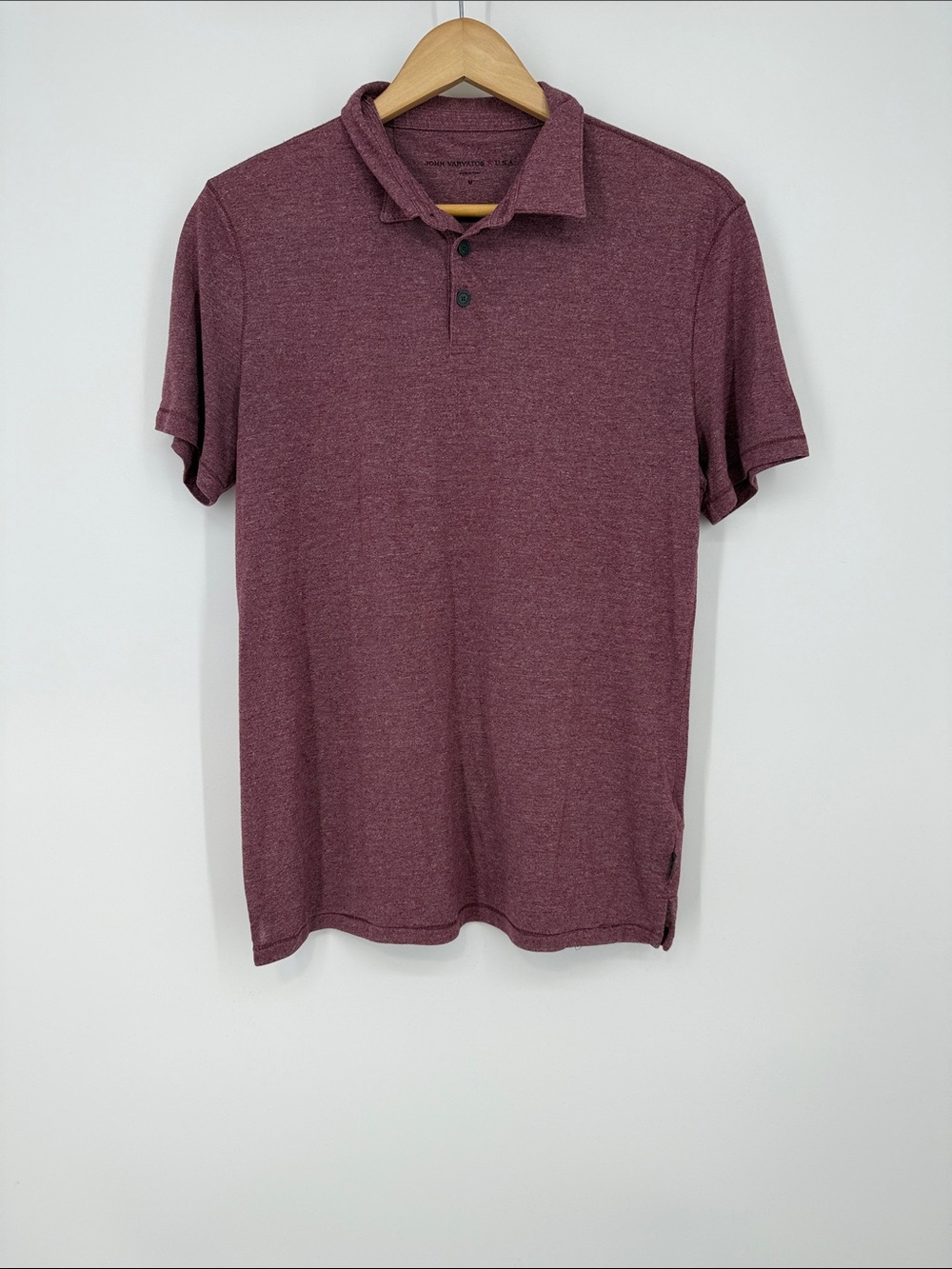 John Varvatos Heathered Maroon Polo